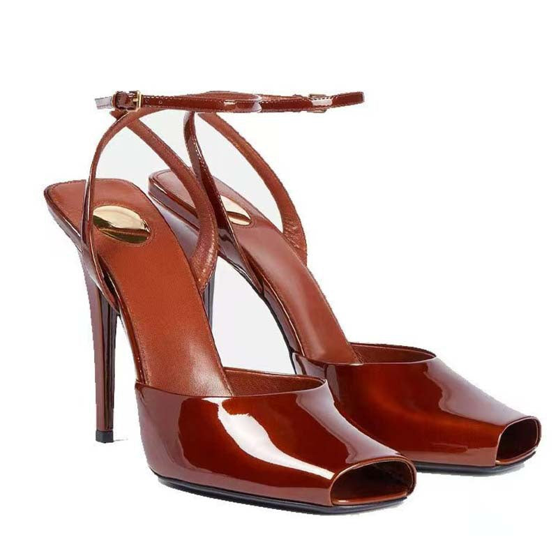 Femme Open-Toe Slingback High Heels med elegant ankelrem-detalje Stilla