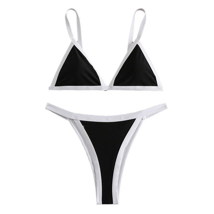 Dame Triangle Bralette og Højskåret Bikiniunderdel Sæt Stilla