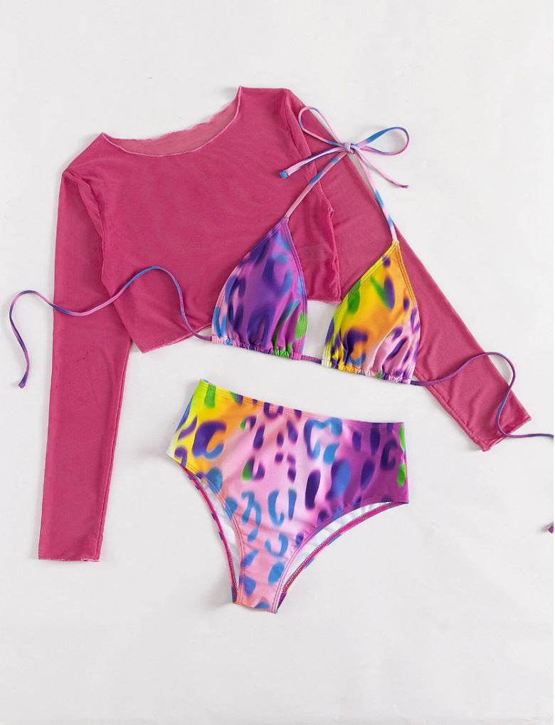 Dame Trendy Bikini-Sæt med gennemsigtig Overtøj Stilla