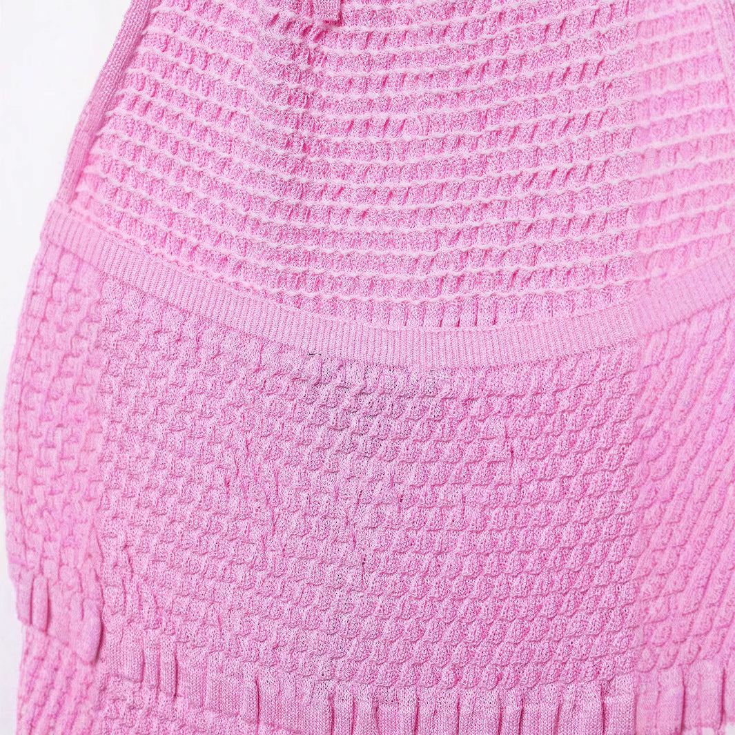 Femme Halter Neck Hækle Cover-Up Kjole Stilla