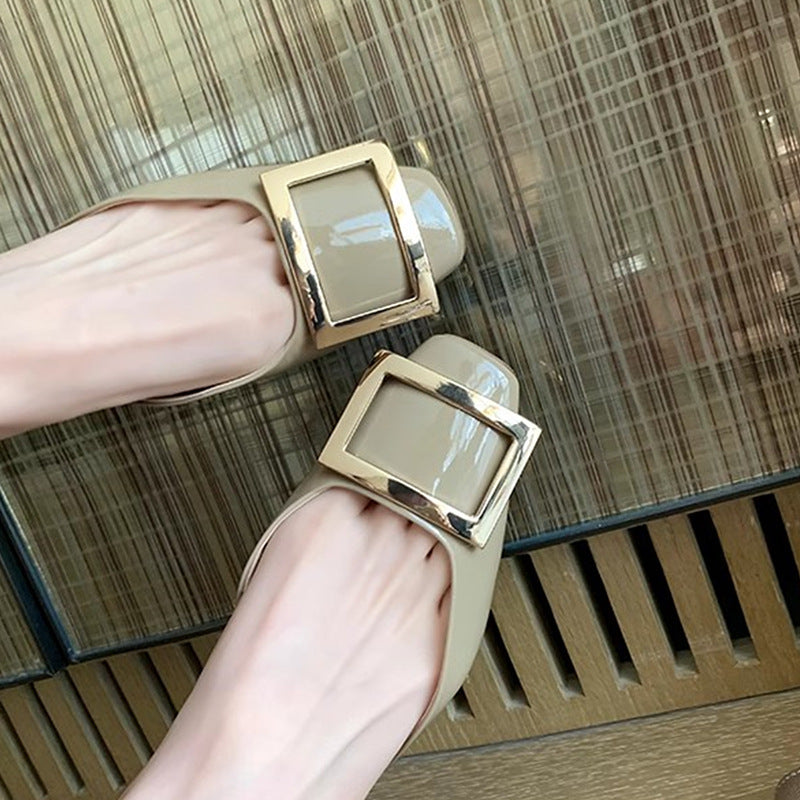Dame Elegante Slip-On Mules med Dekorative Spænder Stilla
