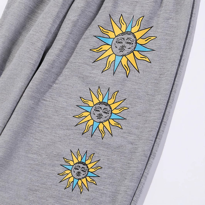 Kvinders behagelige sweatpants med trendy solmotiv Stilla