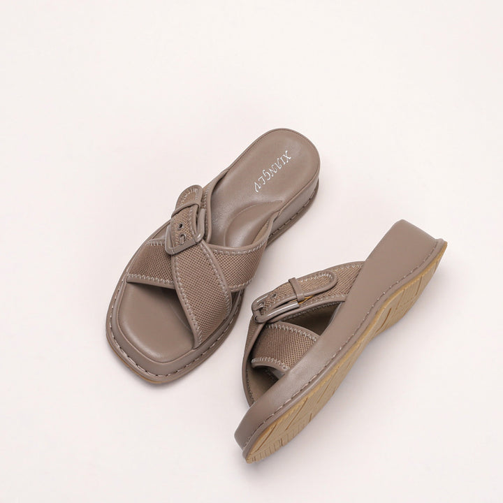 Dame komfort-sandaler med ergonomisk fodseng og justerbar rem Stilla