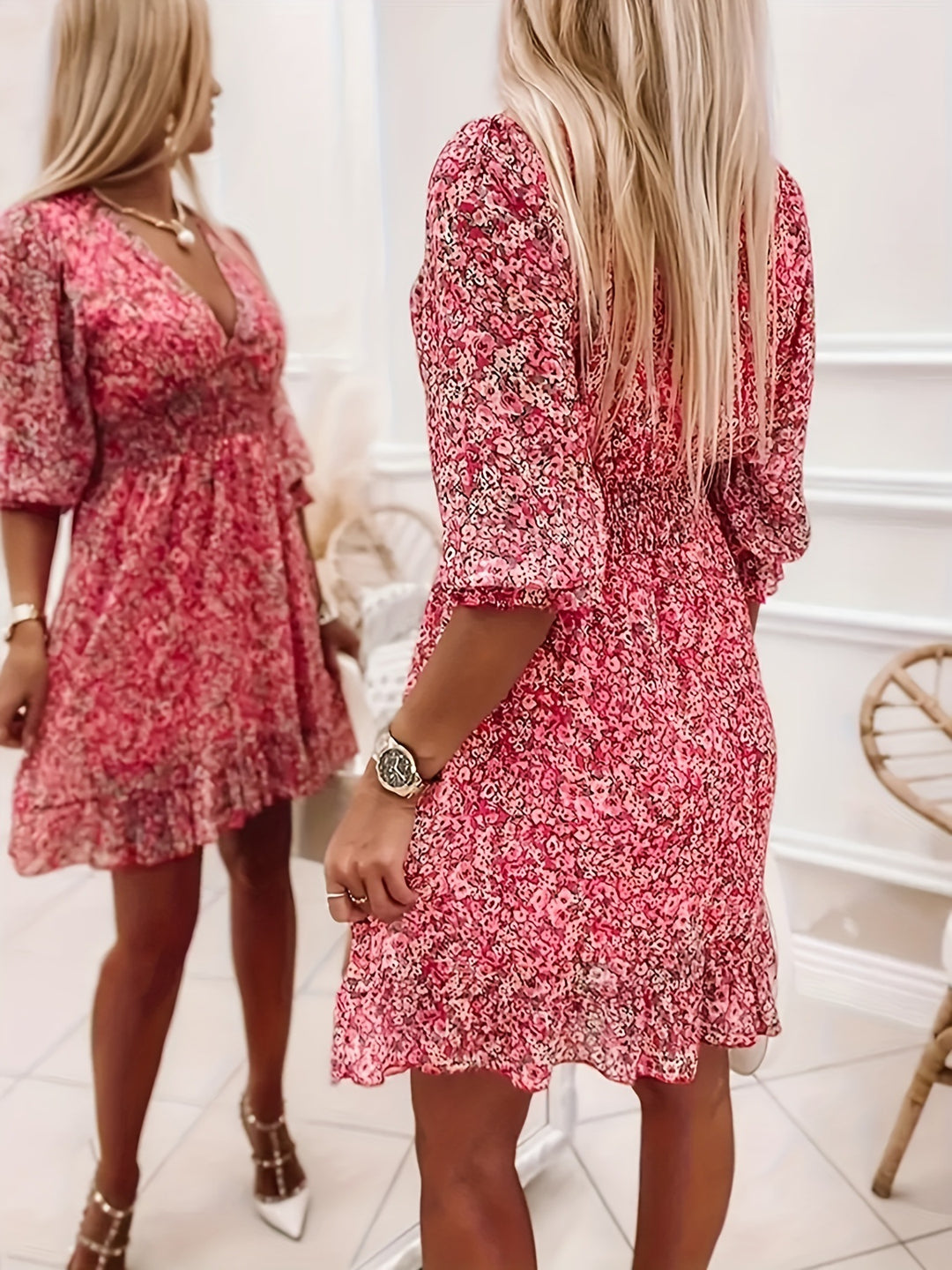 Dame blomsterkjole i Boho-stil Stilla