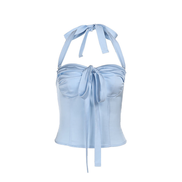 Dame Satin Halterneck Top Stilla