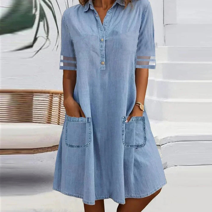 Dame Fritid Denim Skjortekjole Stilla