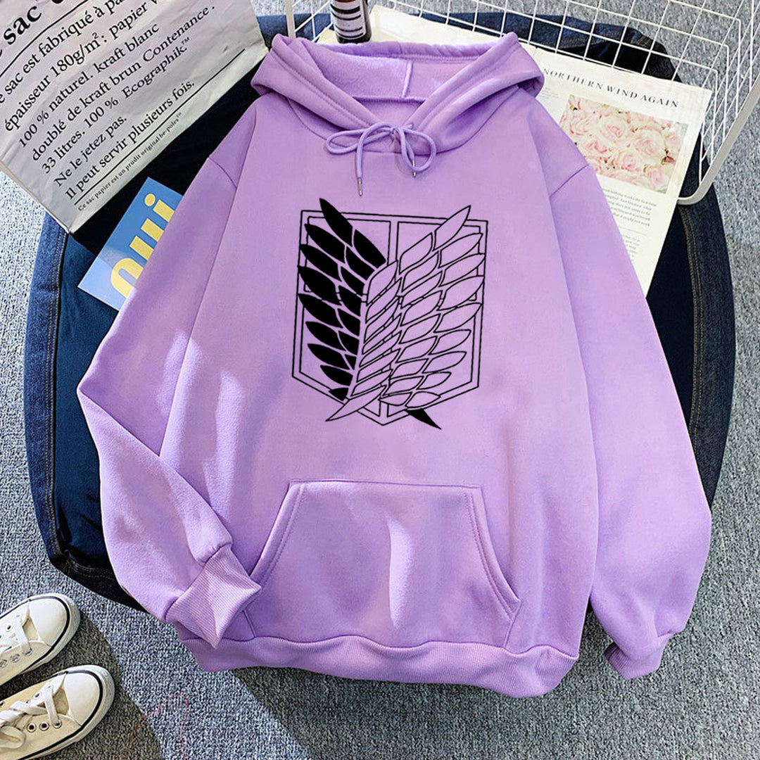 Damehoodie med ekstraordinært grafisk design Skovae
