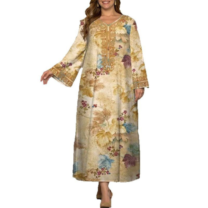 Femme Broderet Kaftan Kjole Stilla