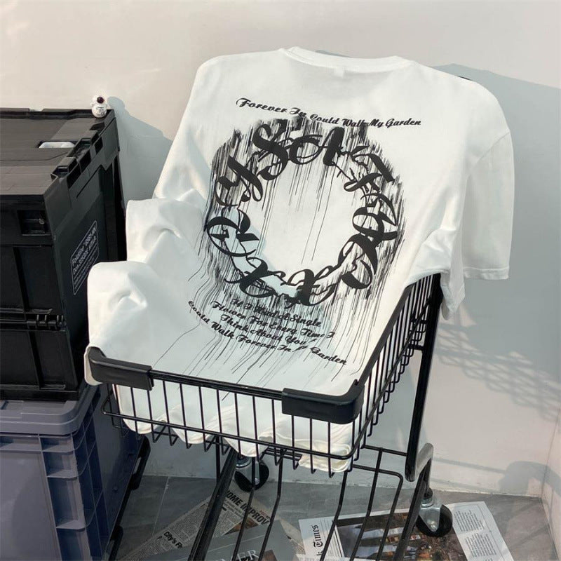 Dame T-shirt med kreativt skrift og urban design Stilla
