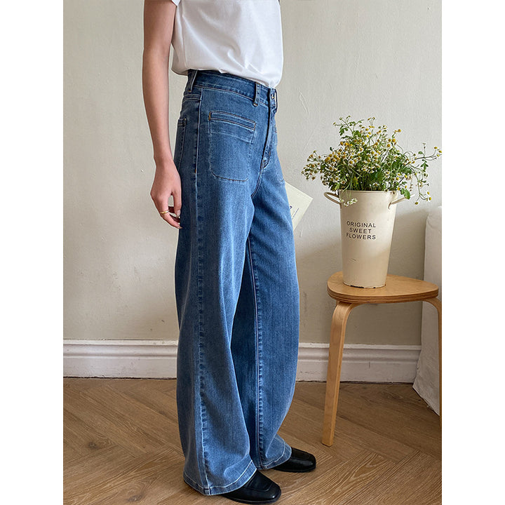Kvindernes løstsiddende høj talje jeans Stilla