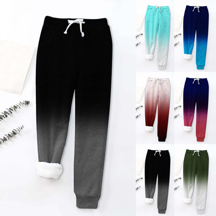Femme Cozy Fleece-besatte Joggingbukser Stilla