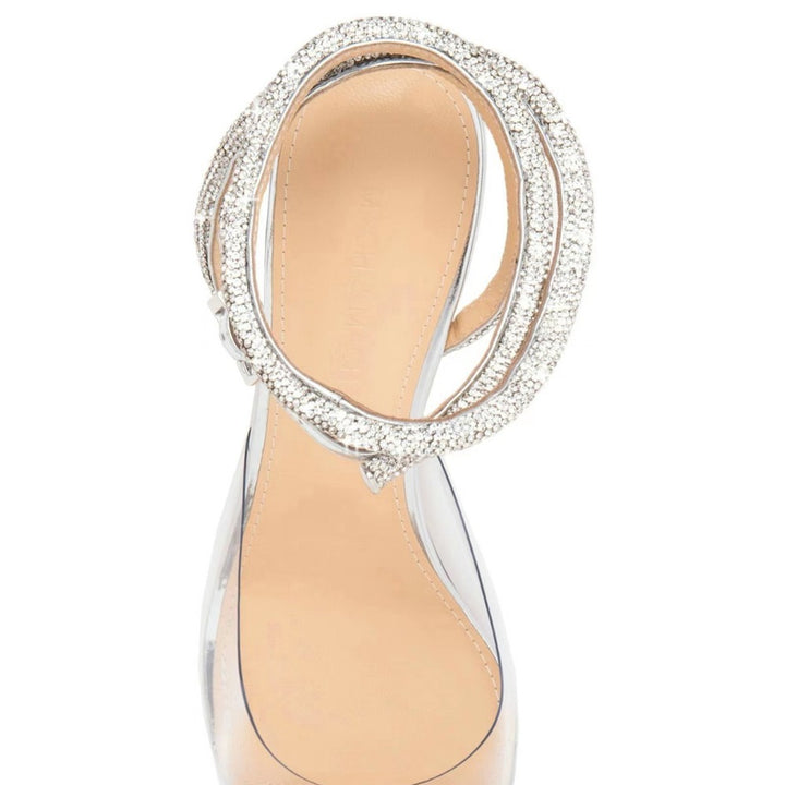 Femme Elegante Højhælede Slingback Sko med Strass Accent Stilla