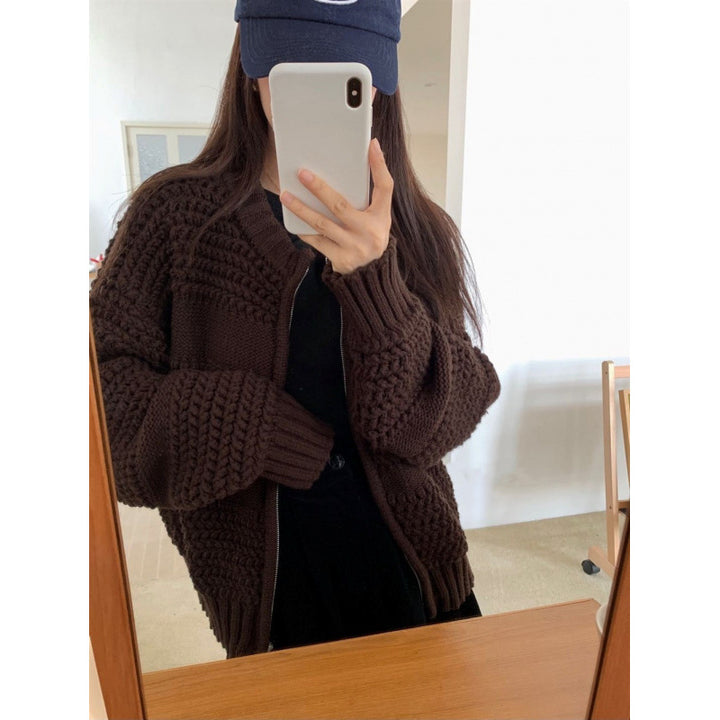 Kvinder komfortabel cardigan med tekstureret design Stilla
