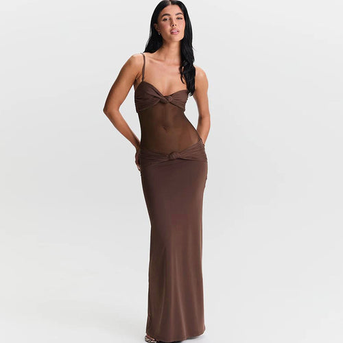 Damer Maxi Strandkjole med raffineret bustier-design og elastisk bånd Skovae