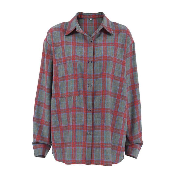 Dameternetternet Flanellskjortejakke med oversized pasform Stilla