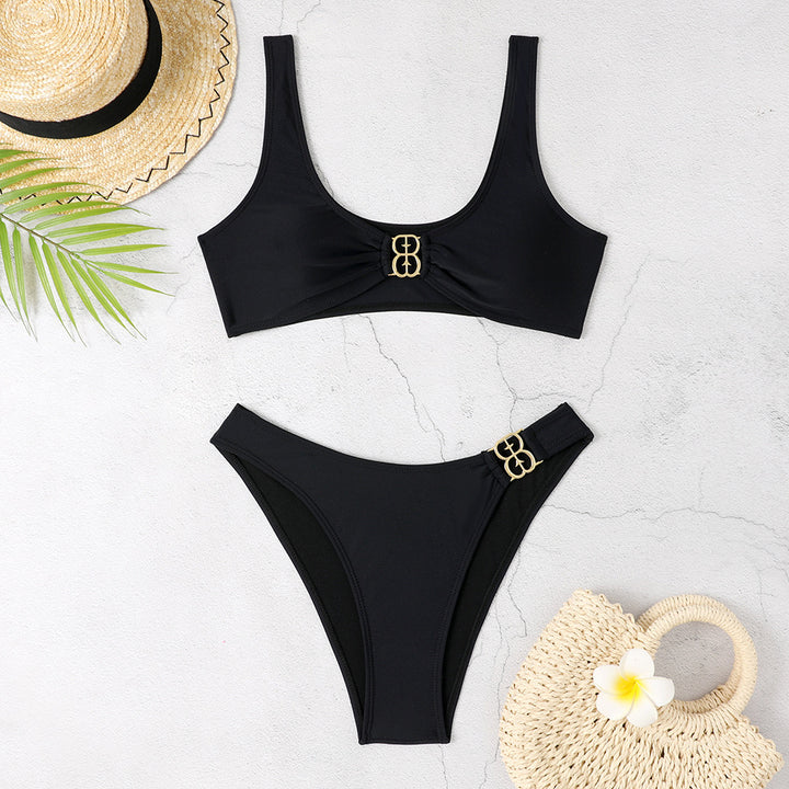 Femme struktureret Bralette Bikini Sæt med unikke accenter Stilla