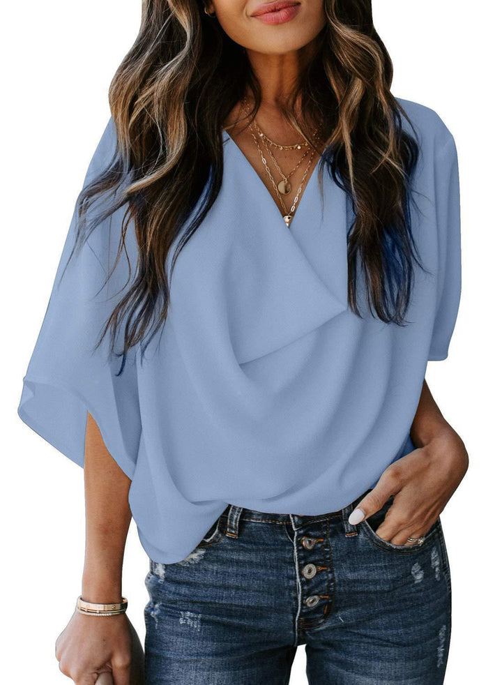 Dame Oversize Bluse med flydende snit Stilla