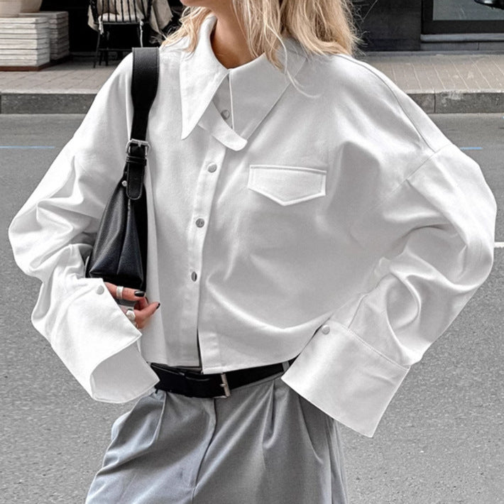 Dame Oversized Bluse med moderne snit og minimalistisk design Stilla