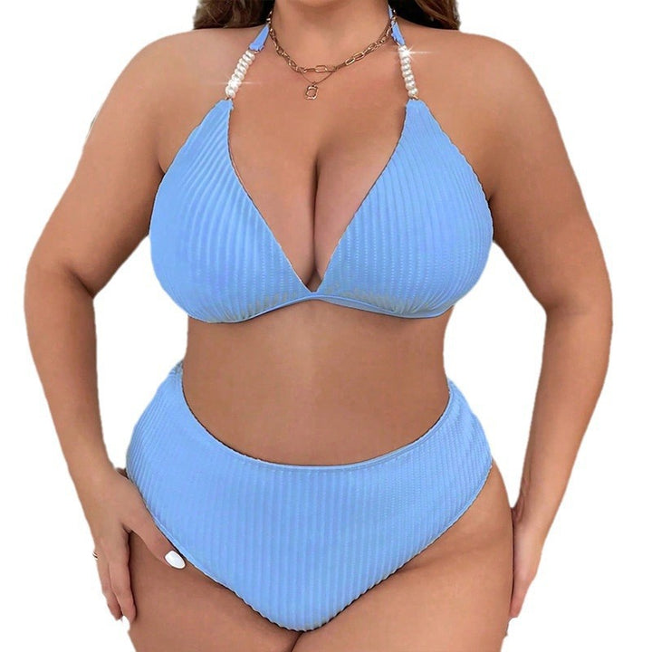 Dame Højskåret Bikini med elegante Rippedetaljer Skovae