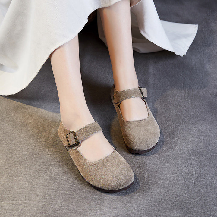 Kvinder Buckled Mary Jane Flats Stilla