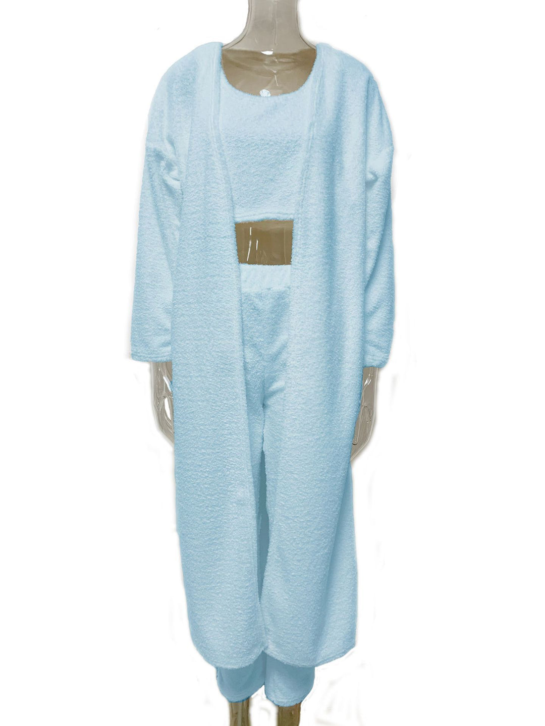 Dame Loungewear-sæt med fluffy materiale Stilla