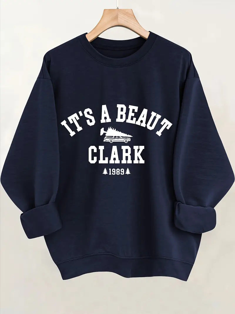 Kvinders sweatshirt med casual tekst og komfortabel pasform Stilla
