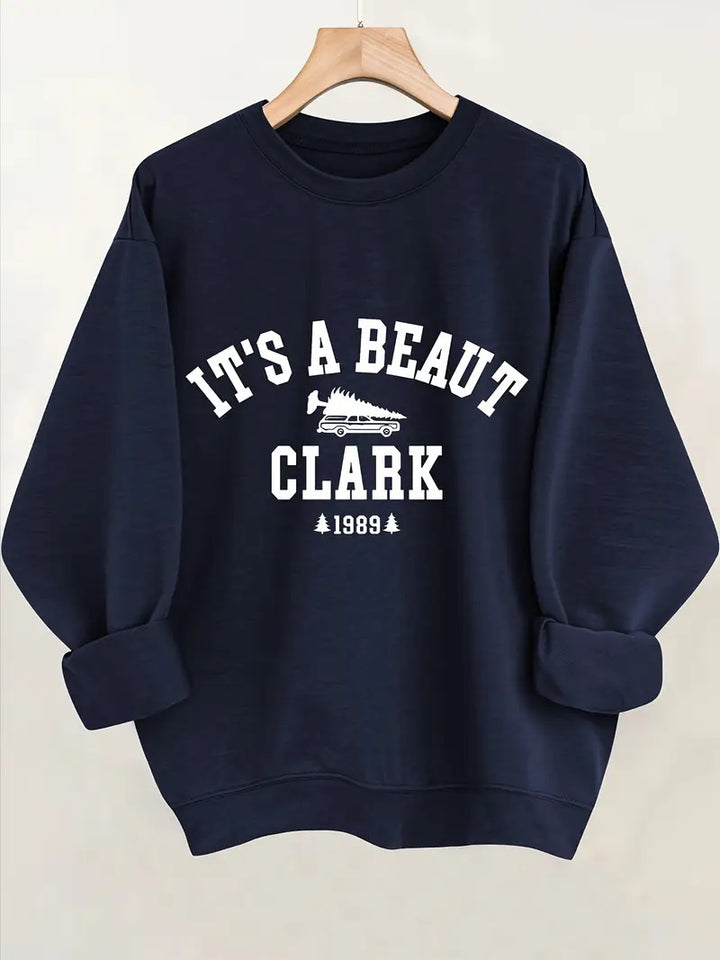 Kvinders sweatshirt med casual tekst og komfortabel pasform Stilla