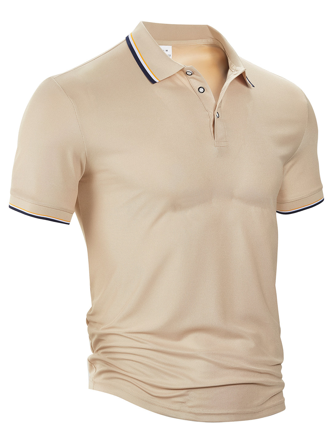 Herrer polo t-shirt med åndbar struktur og modige accenter Stilla