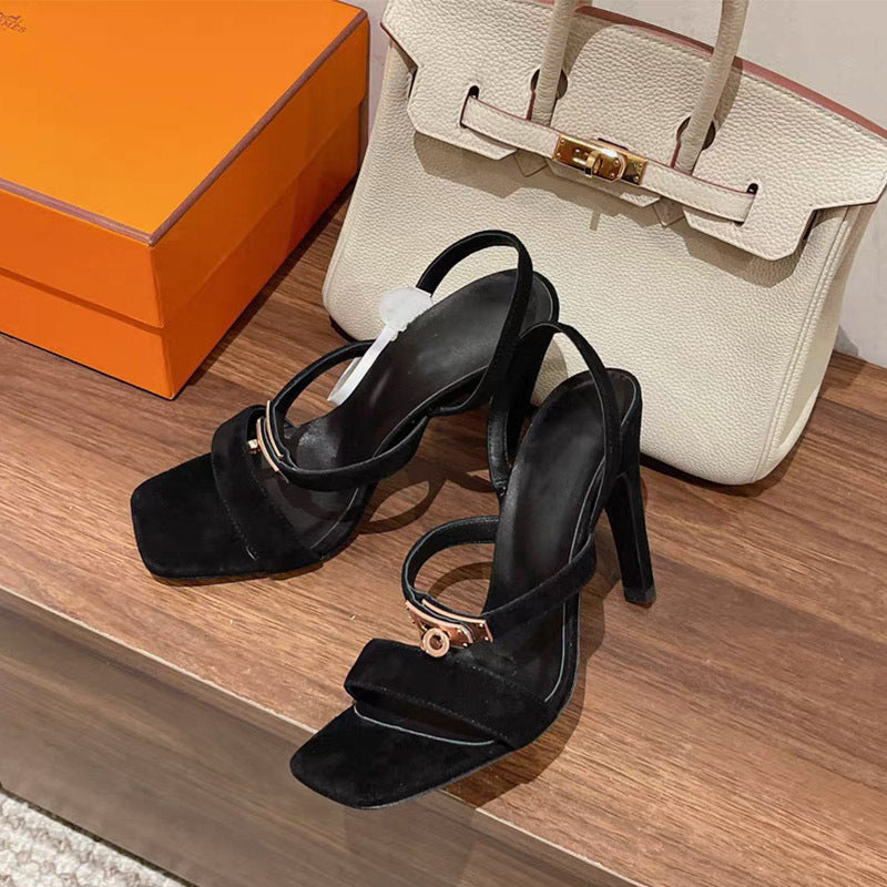 Femme Stilfulde Slingback Hælsandaler Stilla