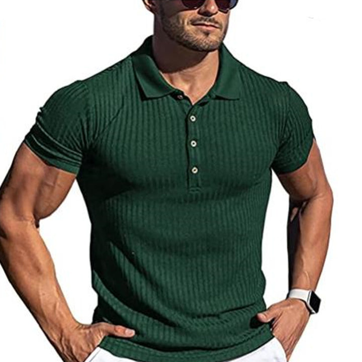 Herrer Struktureret Rib-Polo Casual Stilla
