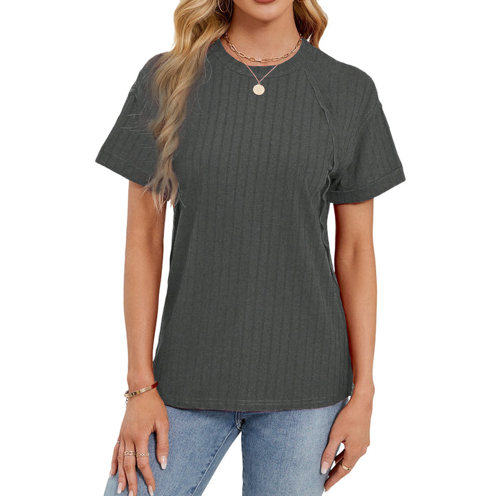 Dame fritids T-shirt med ribstruktur Stilla