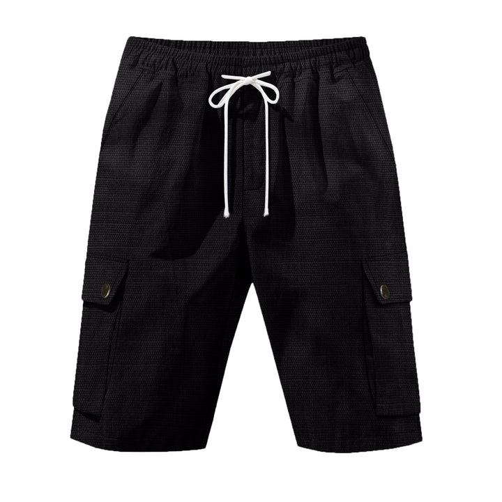 Herren lette Cargo-Bermuda med elastisk talje og snøre Skovae