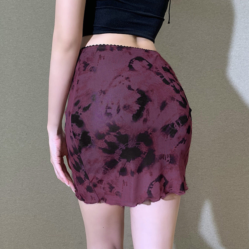Dame Midi-nederdel i moderne batikdesign Stilla