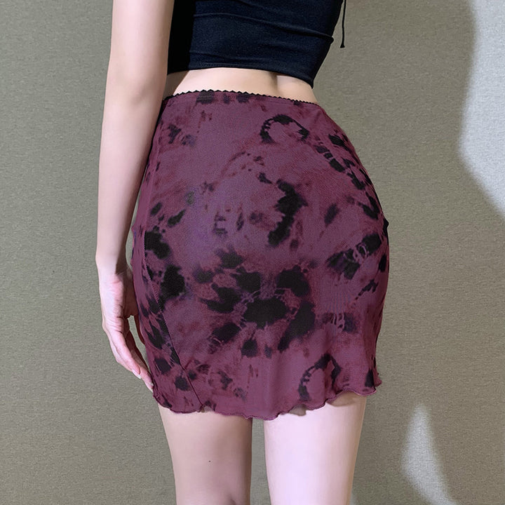 Dame Midi-nederdel i moderne batikdesign Stilla