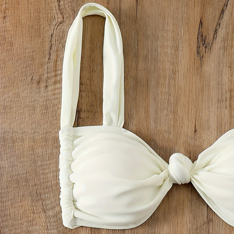 Dame Push-Up Bikini-Sæt med moderigtigt knude-detalje Skovae