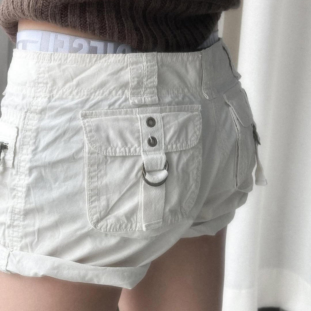 Dame let shorts med praktiske lynlåslommer Skovae