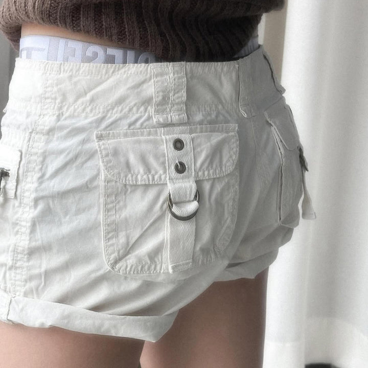 Dame let shorts med praktiske lynlåslommer Skovae