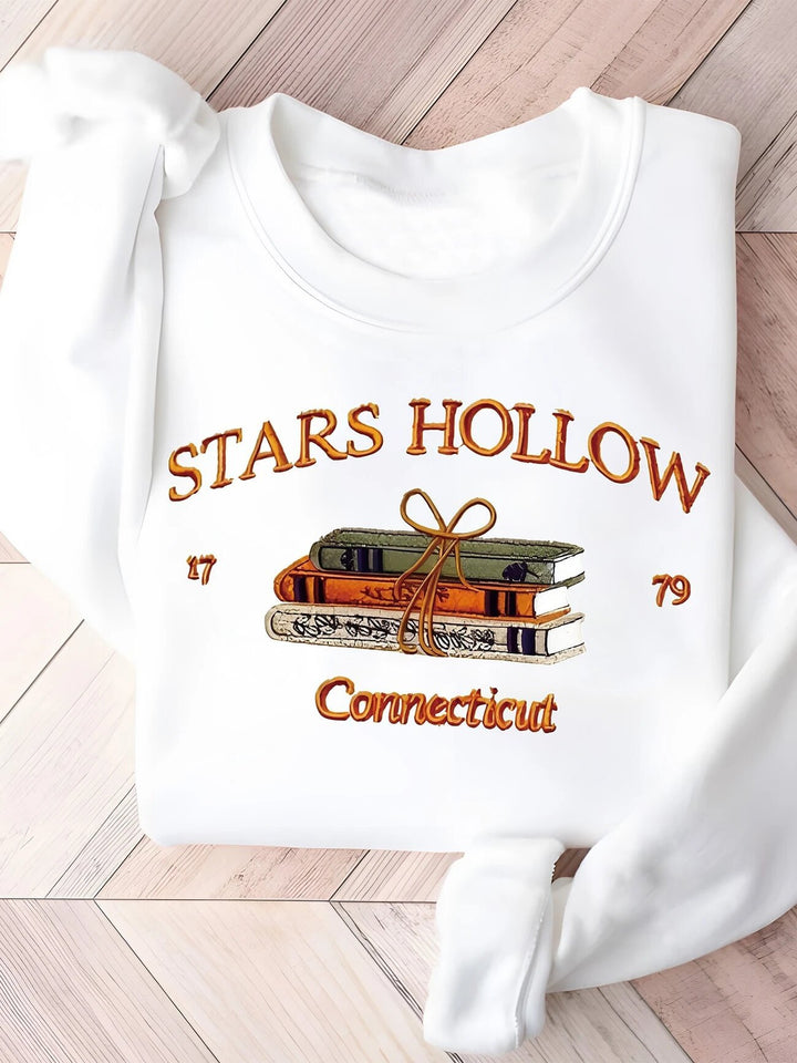 Kvinders sweatshirt med kreativt Stars Hollow motiv Stilla