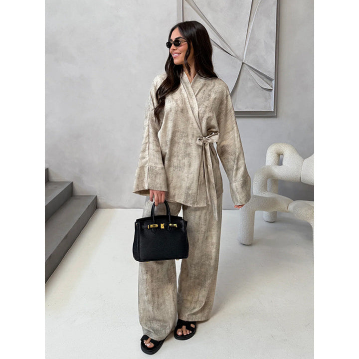 Dame Elegant Jumpsuit med figursyet silhuet og afslappet bælte Stilla