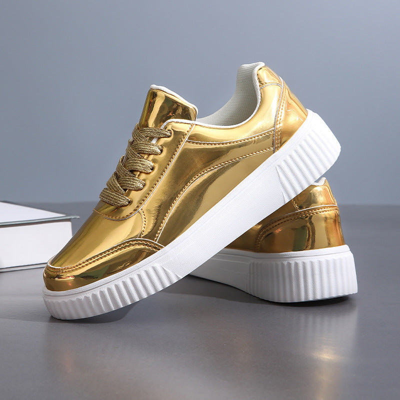 Dame Spejlglans Trendy Sneakers Stilla