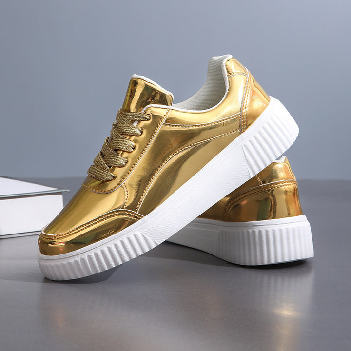 Dame Spejlglans Trendy Sneakers Stilla