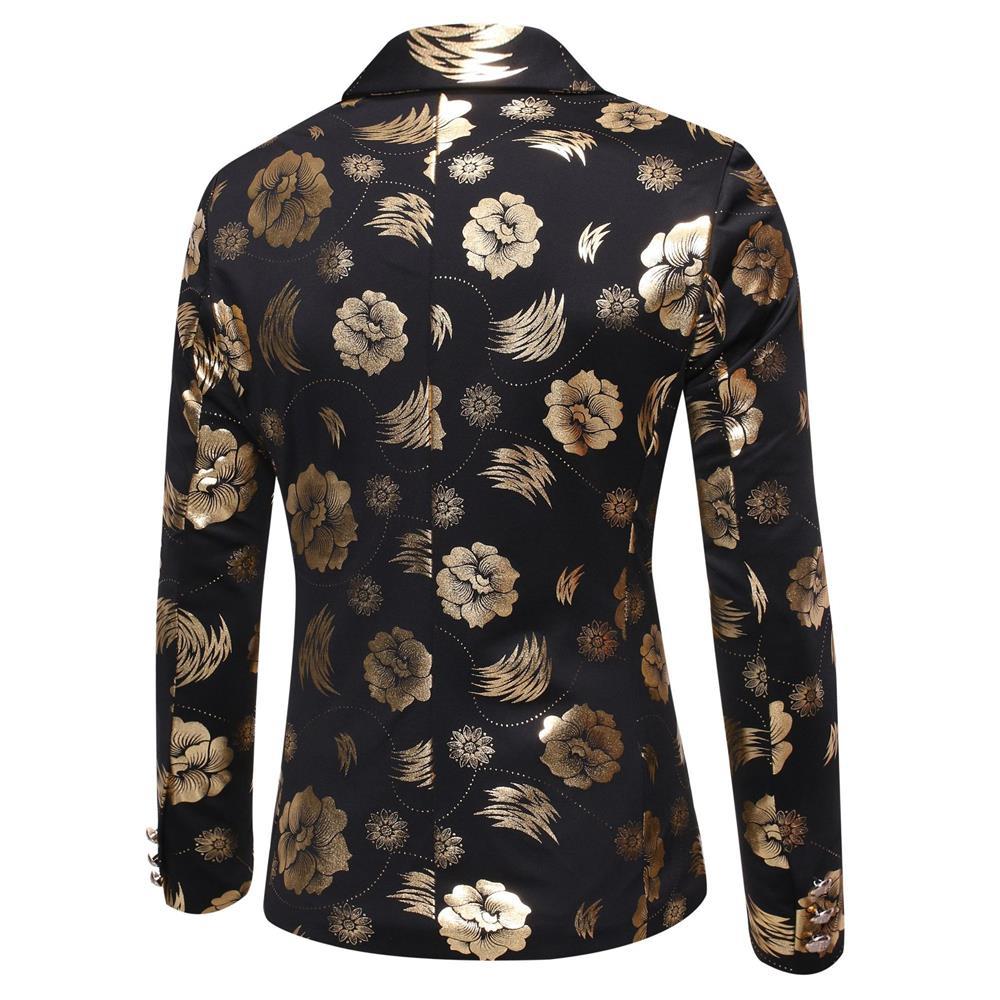 Herre Floral Print Blazer med eksklusive detaljer Stilla