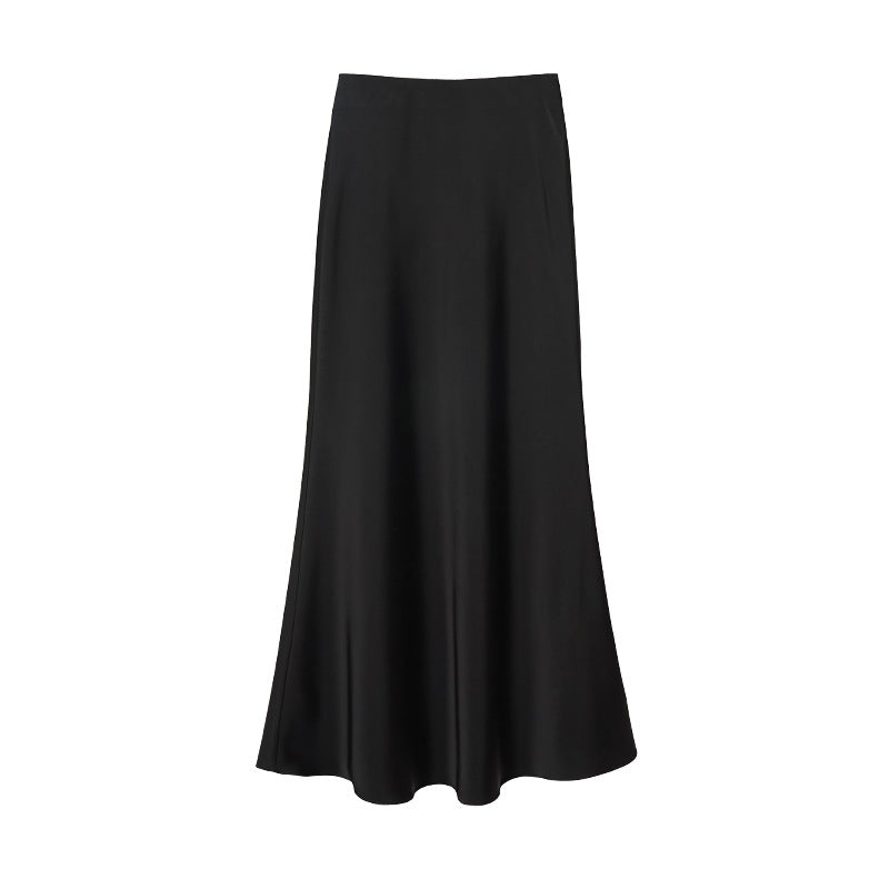 Dame Elegant Maxi Skirt lavet af høj kvalitet flydende materiale med en bred pasform Skovae