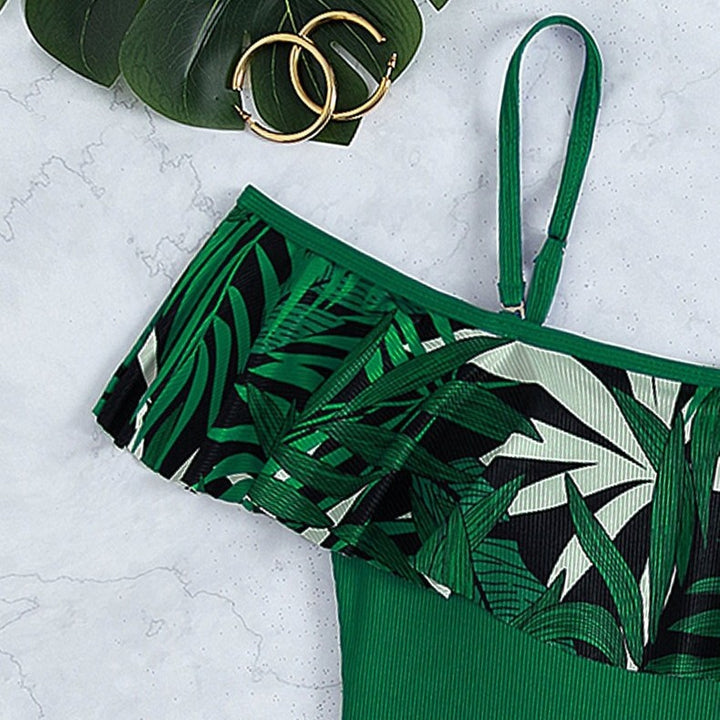 Dame Off-Shoulder Badedragt med Volant Skovae