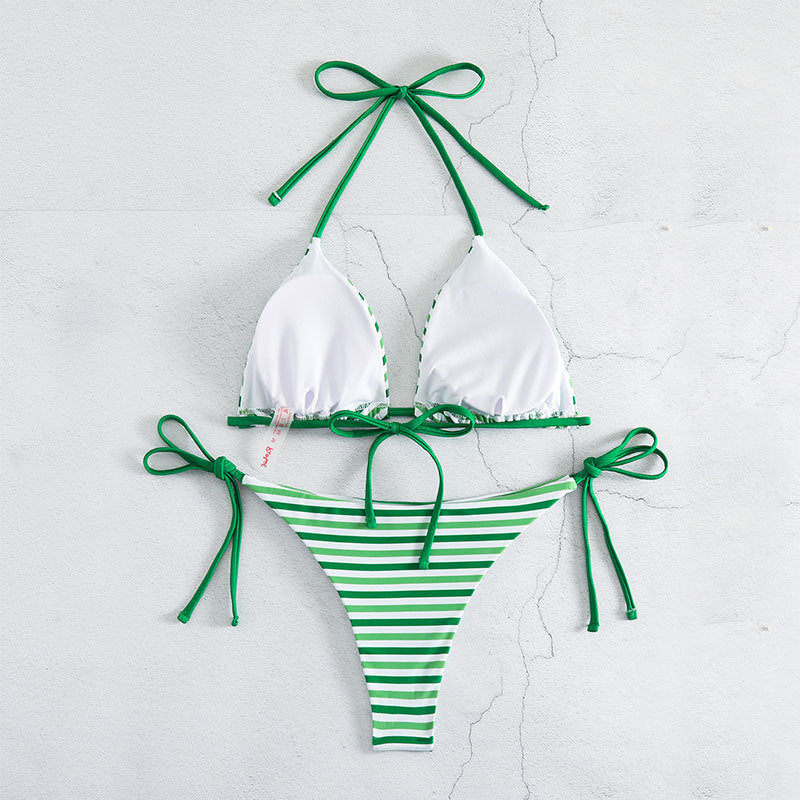 Damer Triangel-Bikini med justerbare bindebånd Skovae