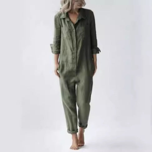 Dame Denim Overalls med praktiske lommer og komfortabel pasform Stilla