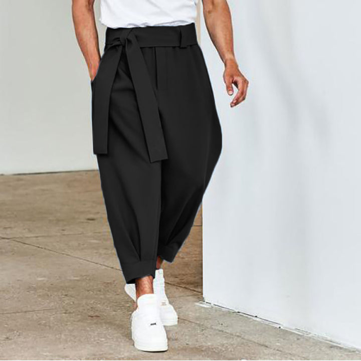 Herrer elegante Chino-bukser med aftageligt bælte Stilla
