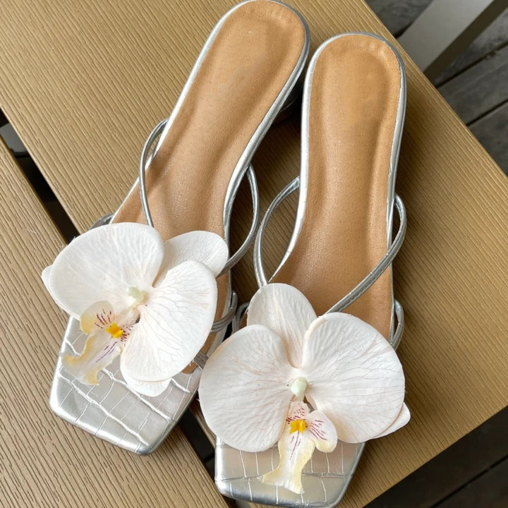 Dame blomsterdesignede slide-sandaler Stilla