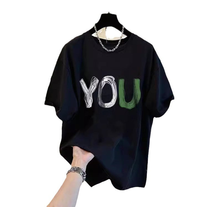 Dame T-Shirt med kreativt skrift og afslappet oversized pasform Stilla