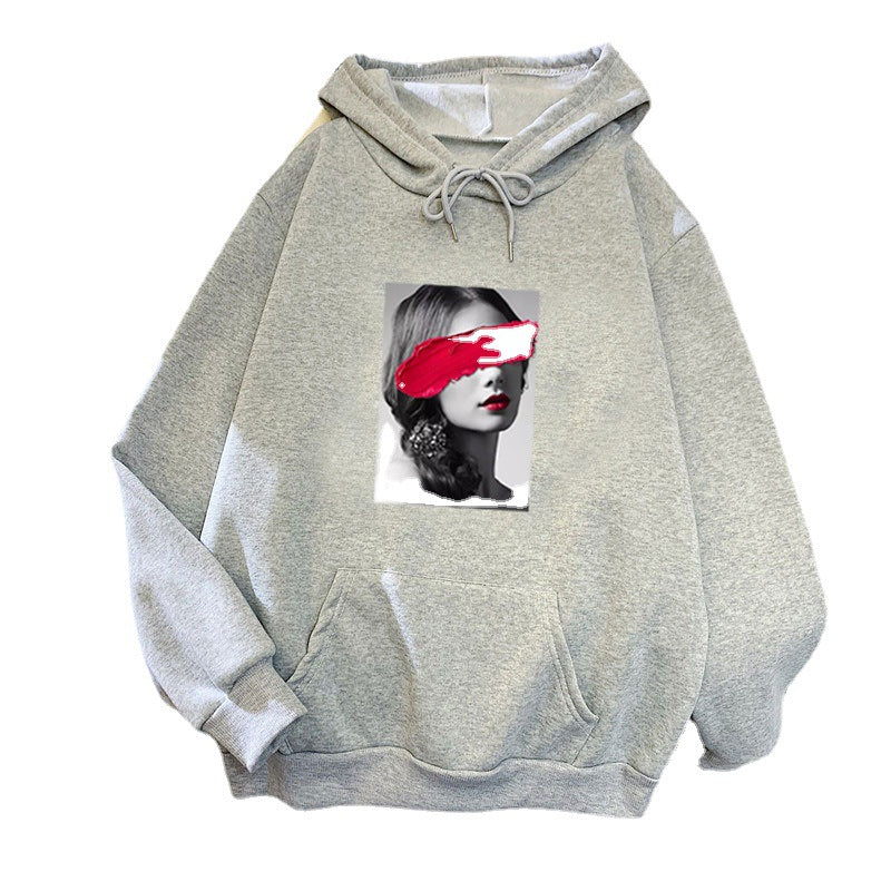 Kvinde hoodie med kreativt kunstdesign Skovae